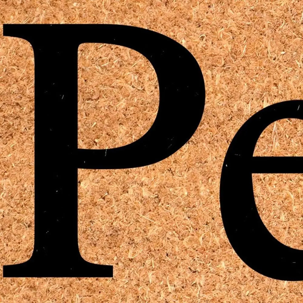 17" X 29" Brown And Black Christmas Outdoor Coir Door Mat - NOVA HOME FURNITURE