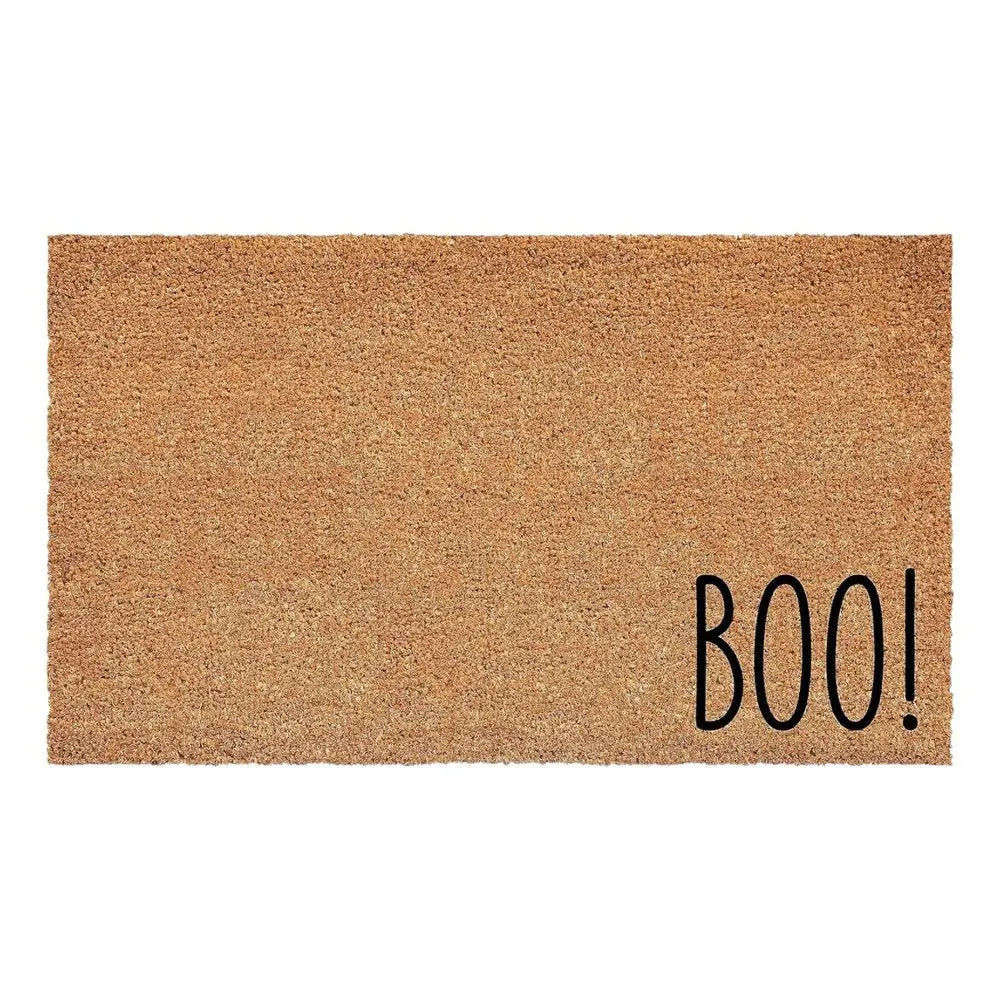 17" X 29" Brown And Natural Halloween Halloween Outdoor Coir Door Mat - NOBLE HOME INTERIORS