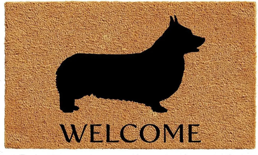 17" X 29" Natural and Black Coir Dachshund Welcome Outdoor Door Mat - NOBLE HOME INTERIORS