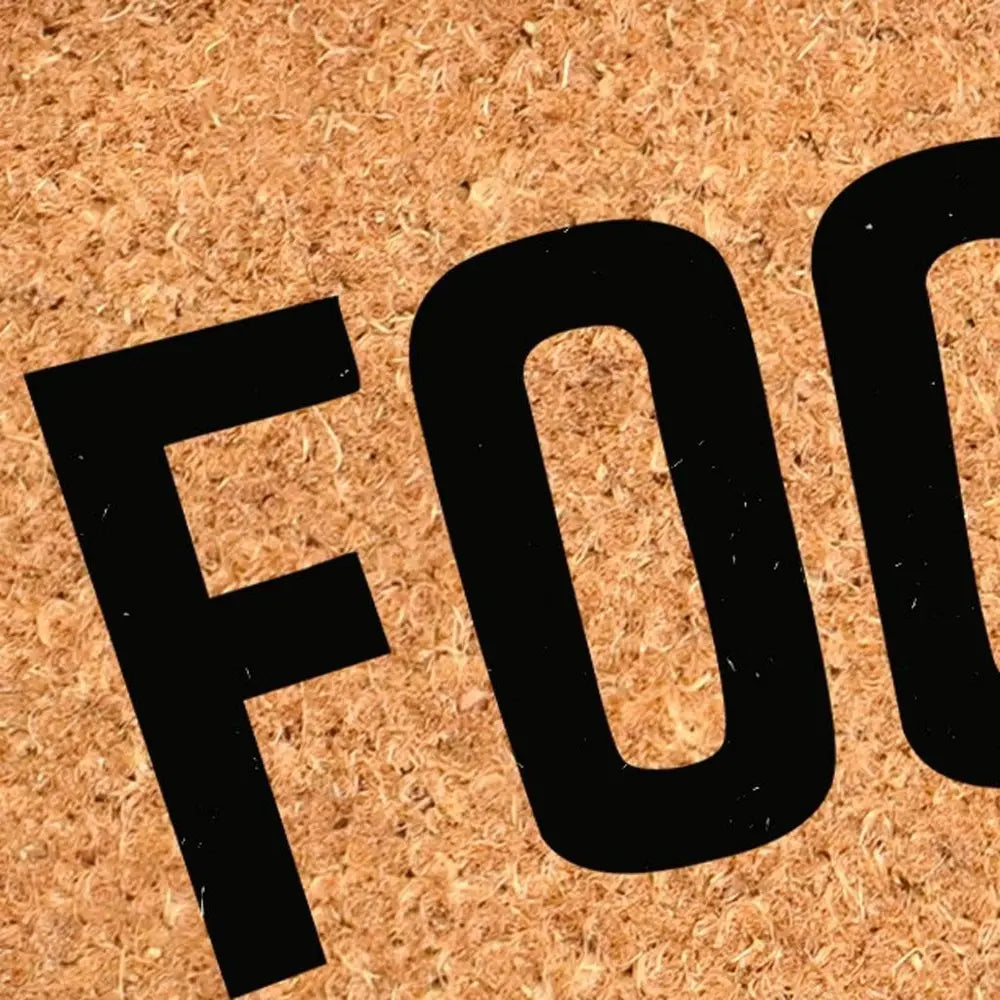 17" X 29" Natural And Black Football Fall Outdoor Coir Door Mat - NOVA HOME FURNITURE