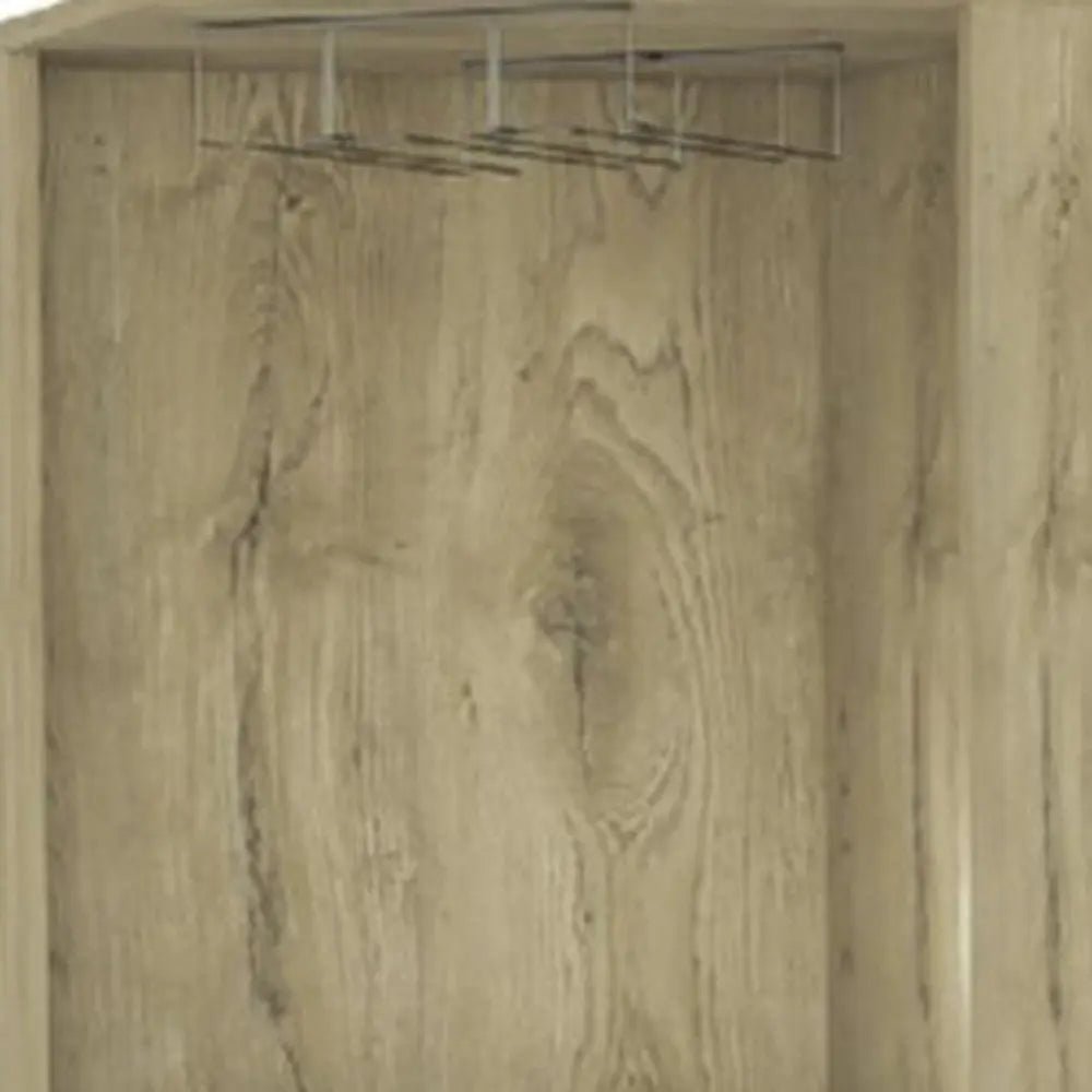 18" Brown and Black and Brown Corner Bar Cabinet With Eleven Shelves - NOBLE HOME INTERIORS