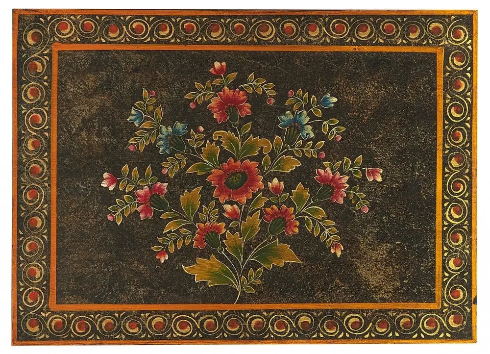 18" Dark Brown Solid Wood Frame Accent Cabinet With Two Drawers - NOVA HOME FURNITURE