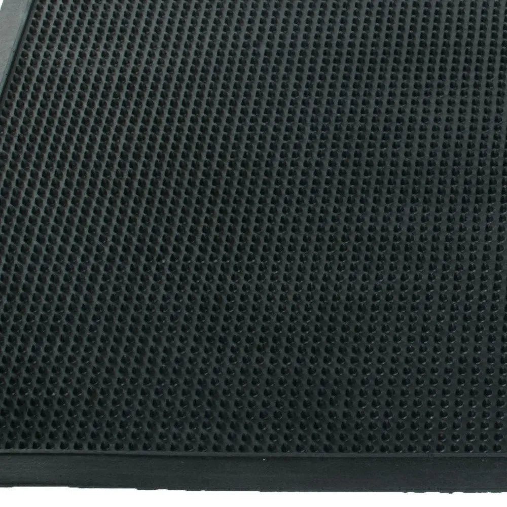 18" X 30" Black Rubber Outdoor Door Mat - NOBLE HOME INTERIORS