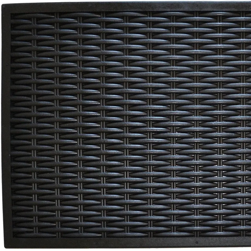 18" X 30" Black Rubber Outdoor Door Mat - NOBLE HOME INTERIORS