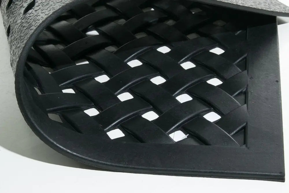 18" X 30" Black Rubber Outdoor Door Mat - NOBLE HOME INTERIORS