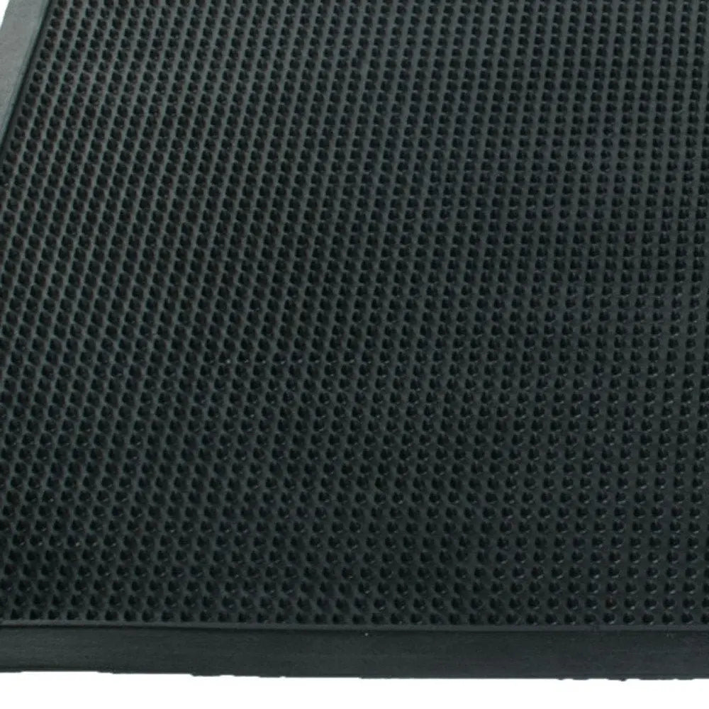 18" X 30" Black Rubber Outdoor Door Mat - NOBLE HOME INTERIORS