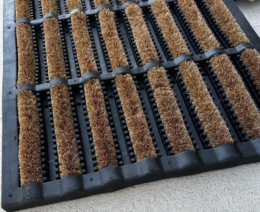 18" X 30" Black Rubber Outdoor Door Mat - NOBLE HOME INTERIORS