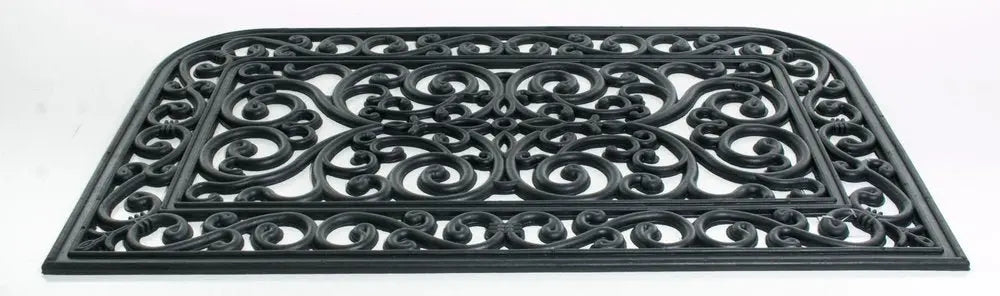 18" X 30" Black Rubber Outdoor Door Mat - NOBLE HOME INTERIORS