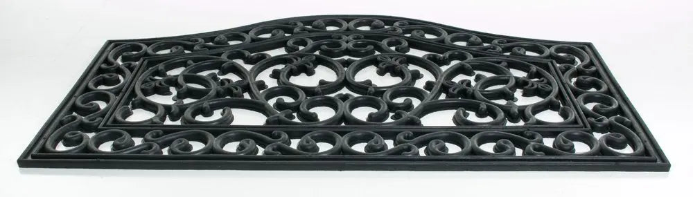 18" X 30" Black Rubber Outdoor Door Mat - NOBLE HOME INTERIORS
