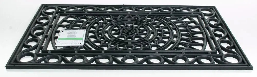 18" X 30" Black Rubber Outdoor Door Mat - NOBLE HOME INTERIORS