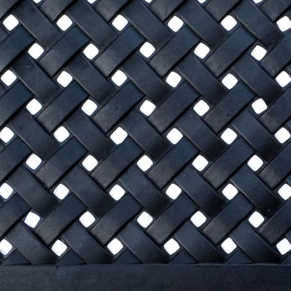 18" X 30" Black Rubber Outdoor Door Mat - NOBLE HOME INTERIORS