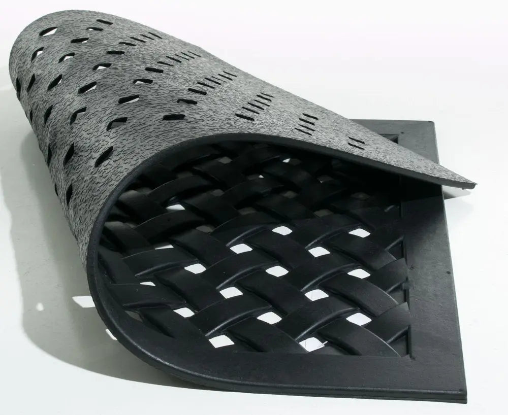 18" X 30" Black Rubber Outdoor Door Mat - NOBLE HOME INTERIORS