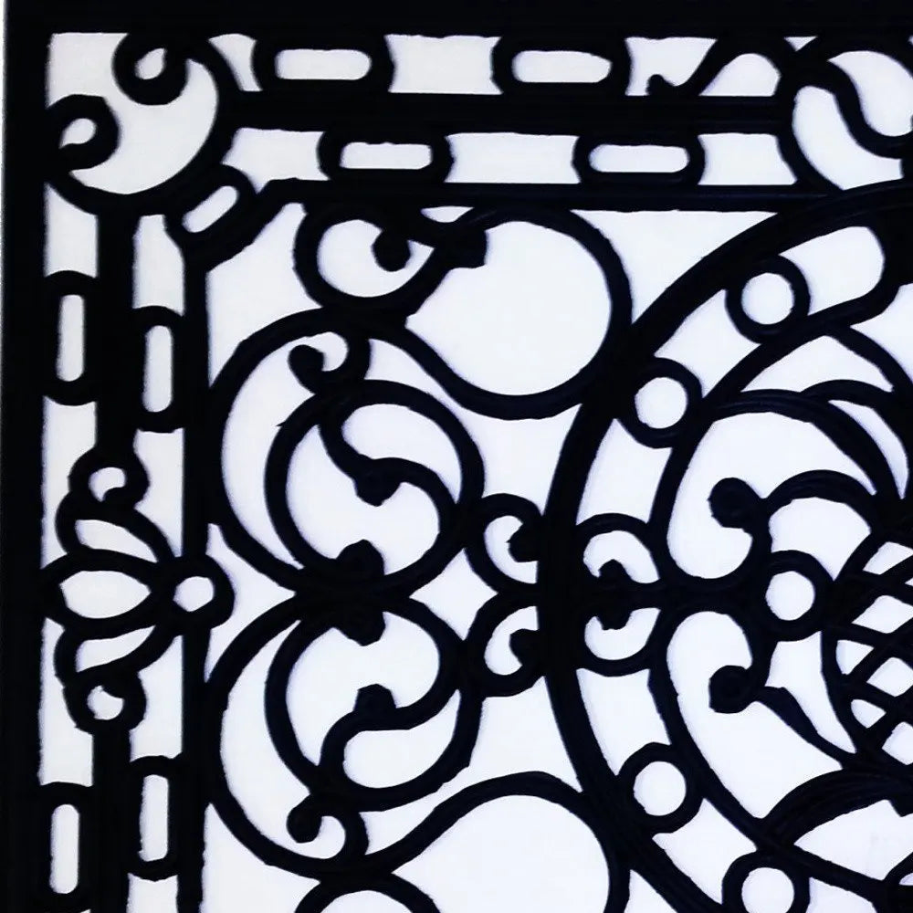 18" X 30" Black Rubber Pineapple Outdoor Door Mat - NOBLE HOME INTERIORS