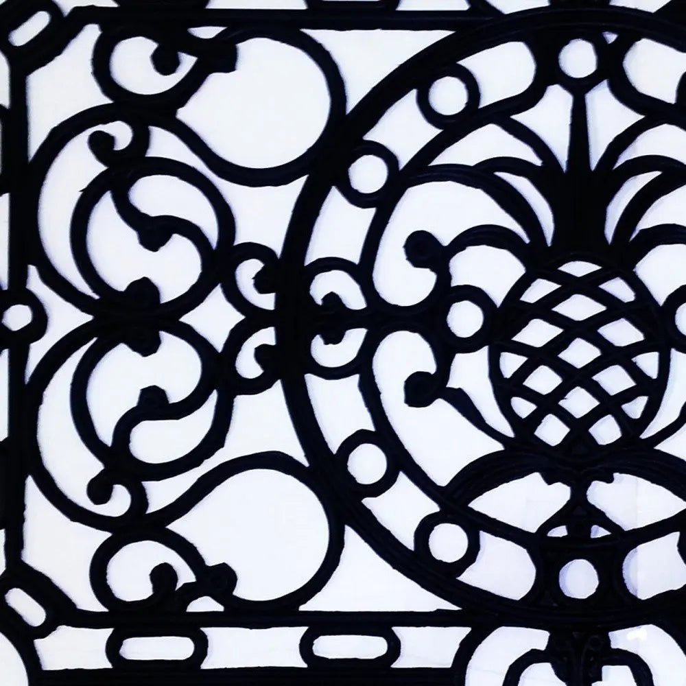 18" X 30" Black Rubber Pineapple Outdoor Door Mat - NOBLE HOME INTERIORS