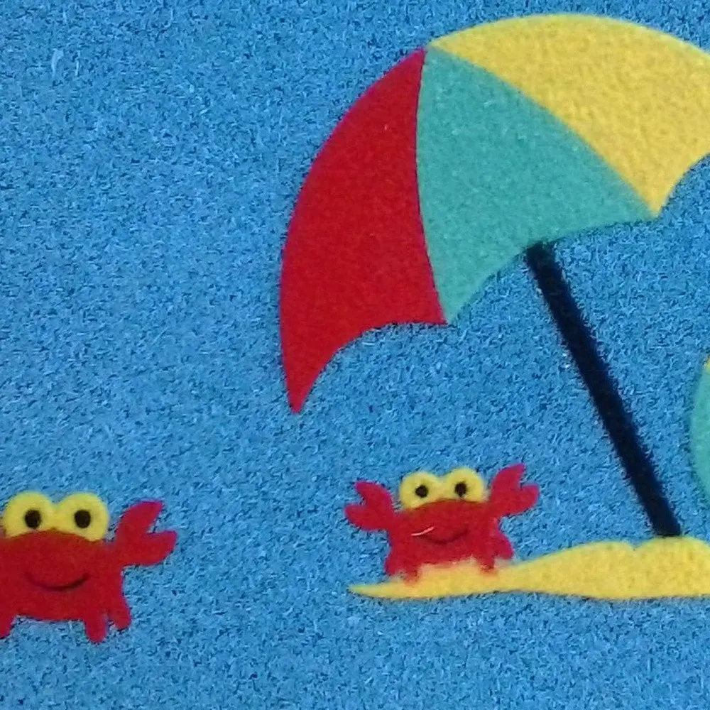 18" X 30" Blue Coir Tropical Outdoor Door Mat - NOBLE HOME INTERIORS