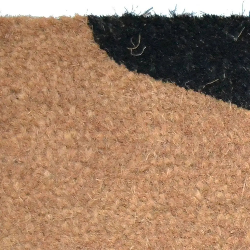 18" X 30" Brown and Black Coir Come In Wine a Little Outdoor Door Mat - NOBLE HOME INTERIORS