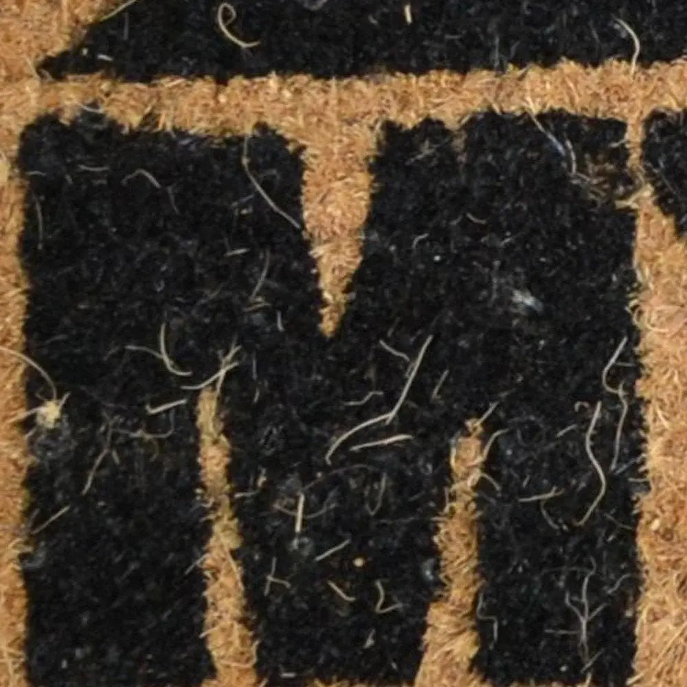 18" X 30" Brown and Black Coir My House My Rules Outdoor Door Mat - NOBLE HOME INTERIORS