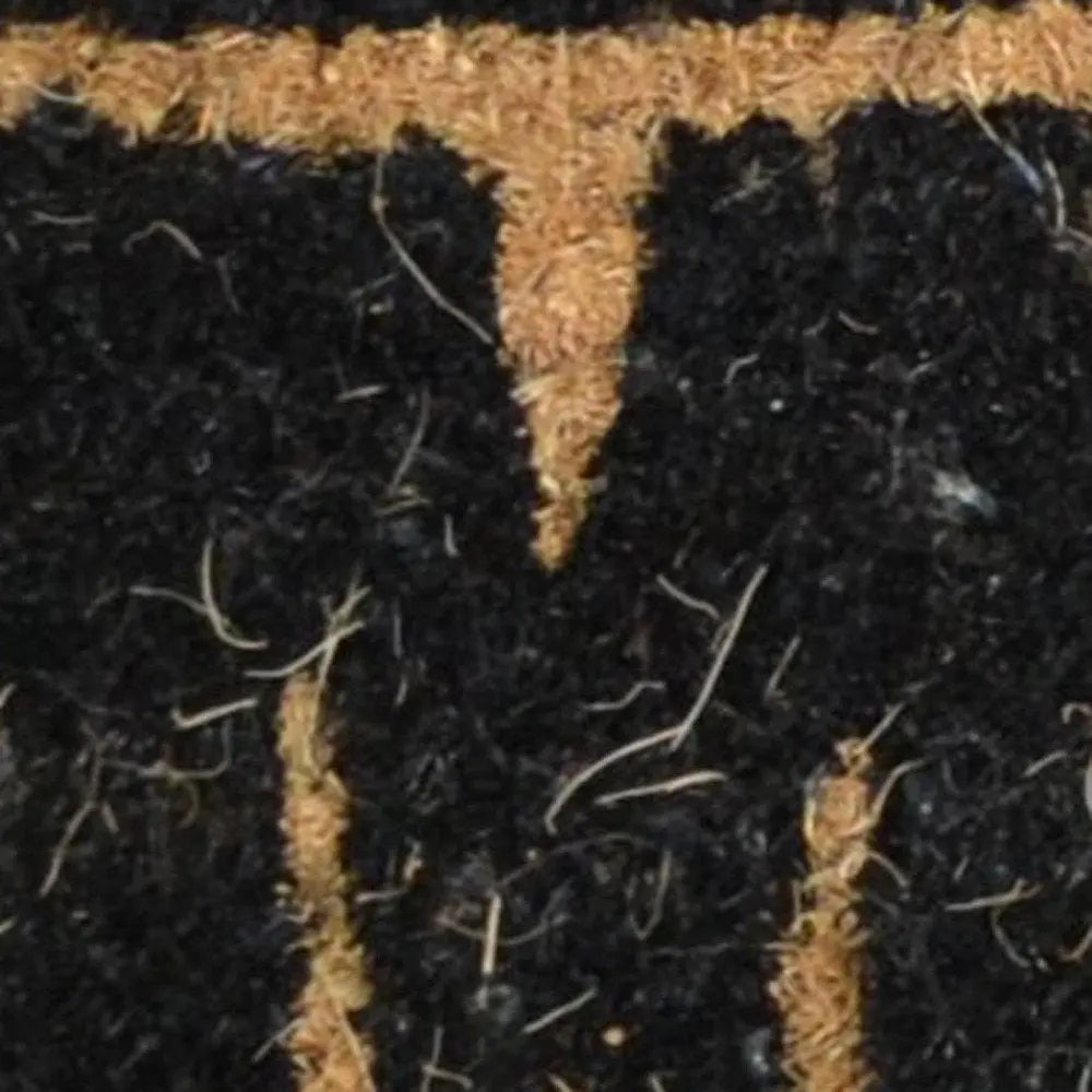 18" X 30" Brown and Black Coir My House My Rules Outdoor Door Mat - NOBLE HOME INTERIORS