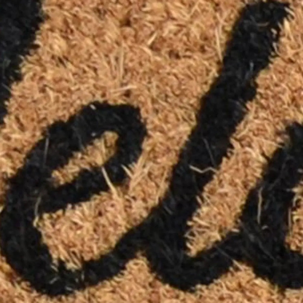 18" X 30" Brown and Black Coir Woodland Welcome Outdoor Door Mat - NOBLE HOME INTERIORS