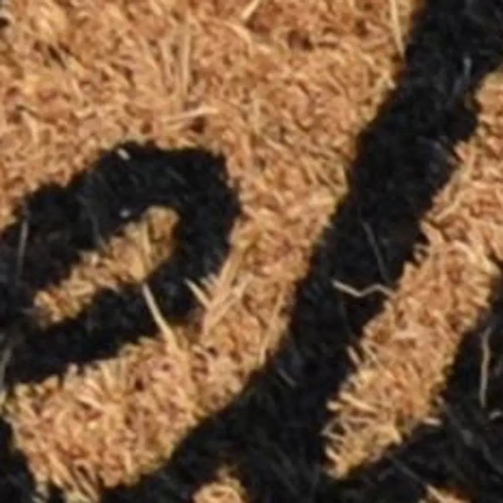 18" X 30" Brown and Black Coir Woodland Welcome Outdoor Door Mat - NOBLE HOME INTERIORS