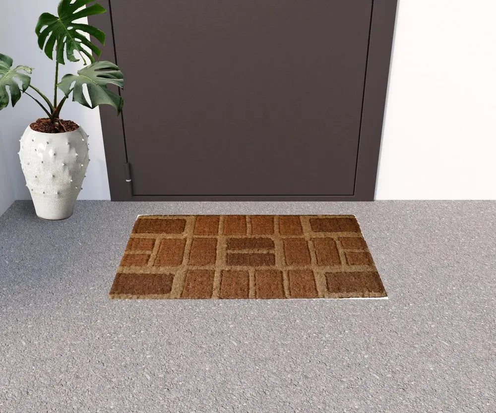 18" X 30" Brown Coir Outdoor Door Mat - NOBLE HOME INTERIORS
