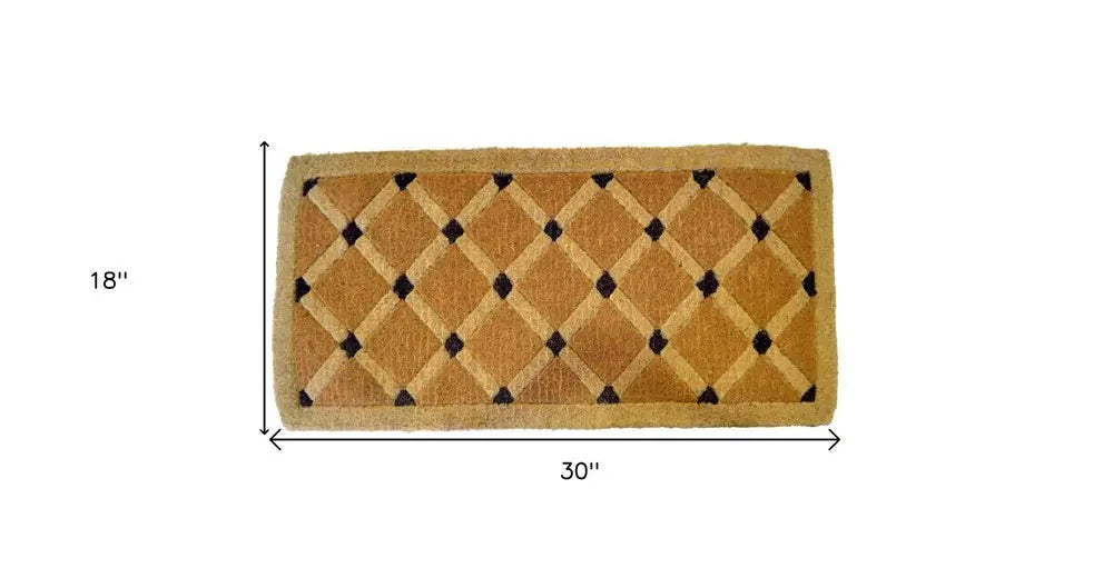 18" X 30" Brown Coir Outdoor Door Mat - NOBLE HOME INTERIORS