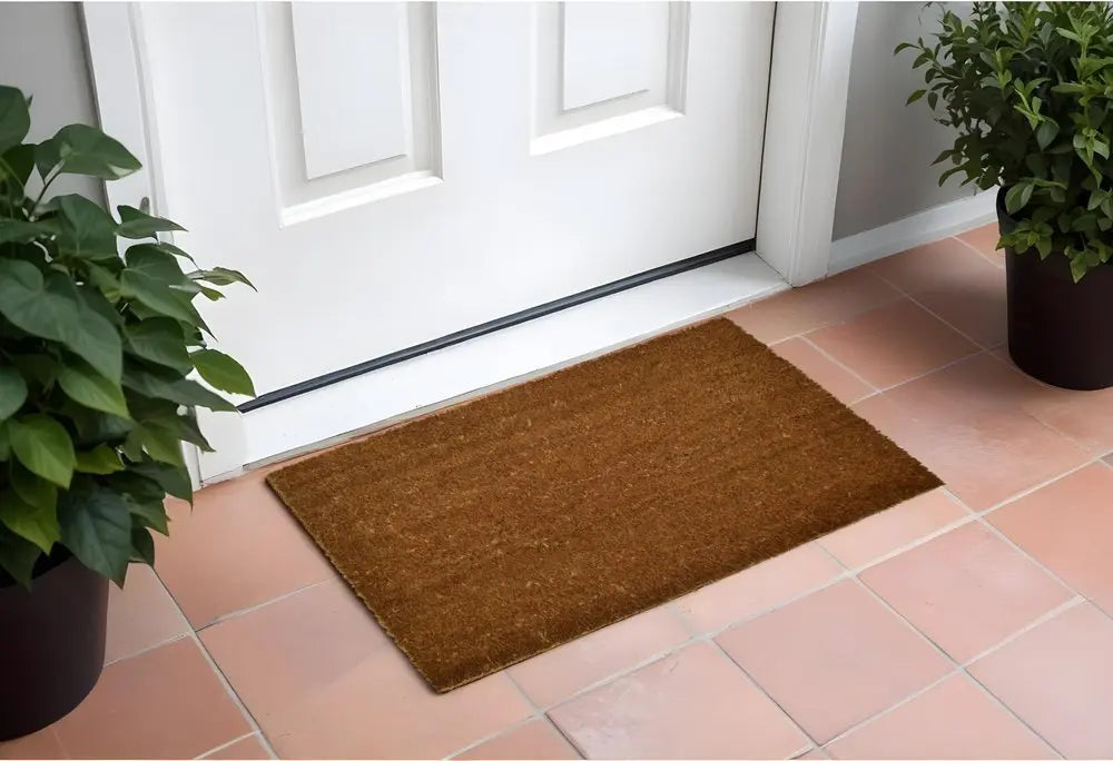18" X 30" Brown Coir Outdoor Door Mat - NOBLE HOME INTERIORS