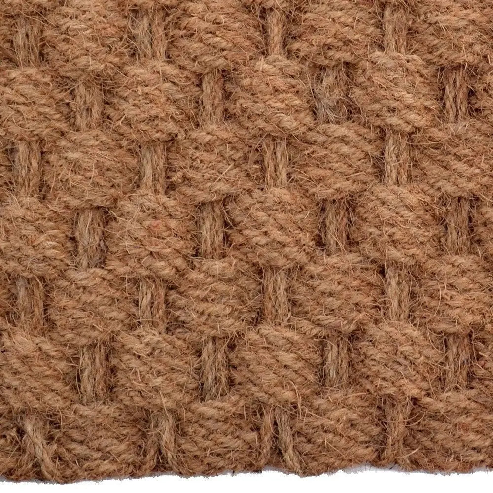 18" X 30" Brown Coir Weave Outdoor Door Mat - NOBLE HOME INTERIORS