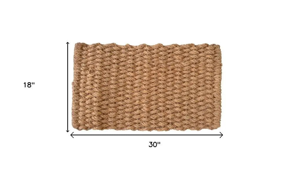 18" X 30" Brown Coir Weave Outdoor Door Mat - NOBLE HOME INTERIORS