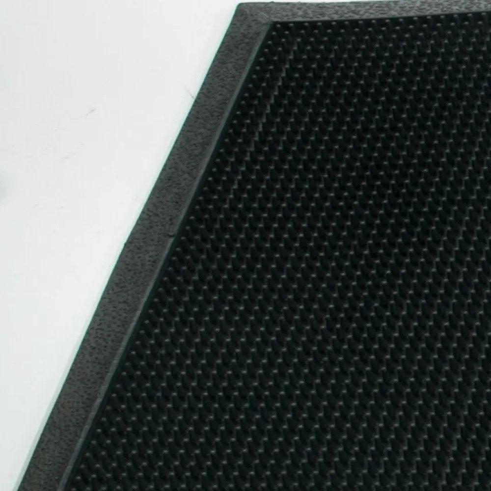 18" X 47" Black Rubber Outdoor Door Mat - NOBLE HOME INTERIORS
