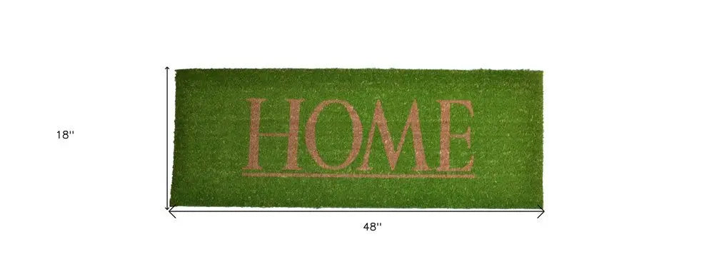 18" X 48" Green Coir Home Outdoor Door Mat - NOBLE HOME INTERIORS