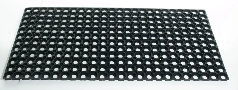 19" X 39" Black Rubber Outdoor Door Mat - NOBLE HOME INTERIORS