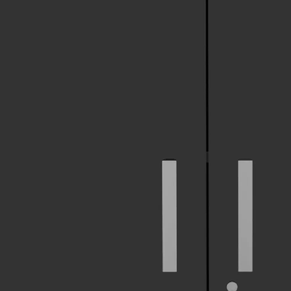 20" Black Wood Wall Mounted Storage Cabinet With Two Doors - NOVA HOME FURNITURE