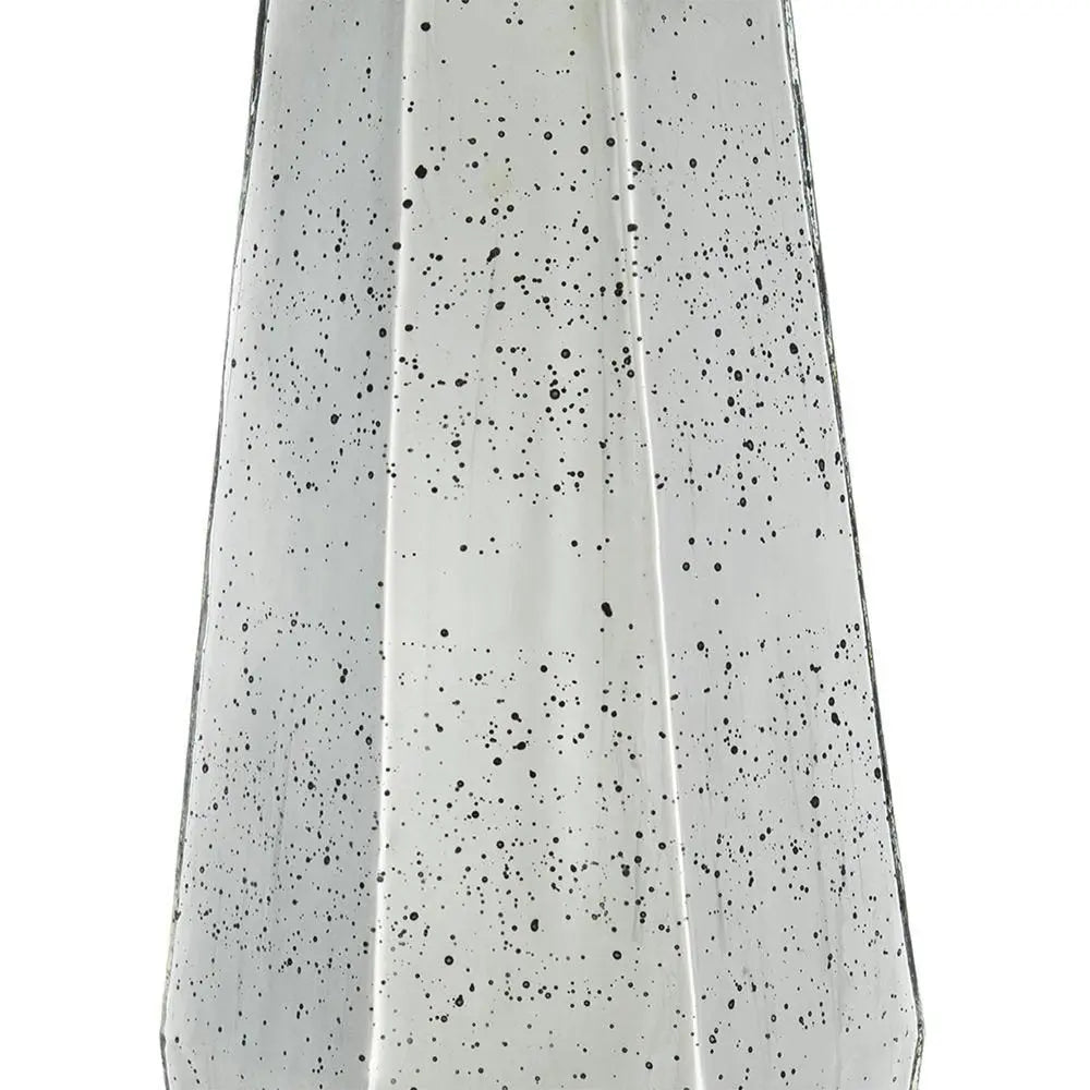 20" Silver Cylinder Glass Table Vase - NOBLE HOME INTERIORS