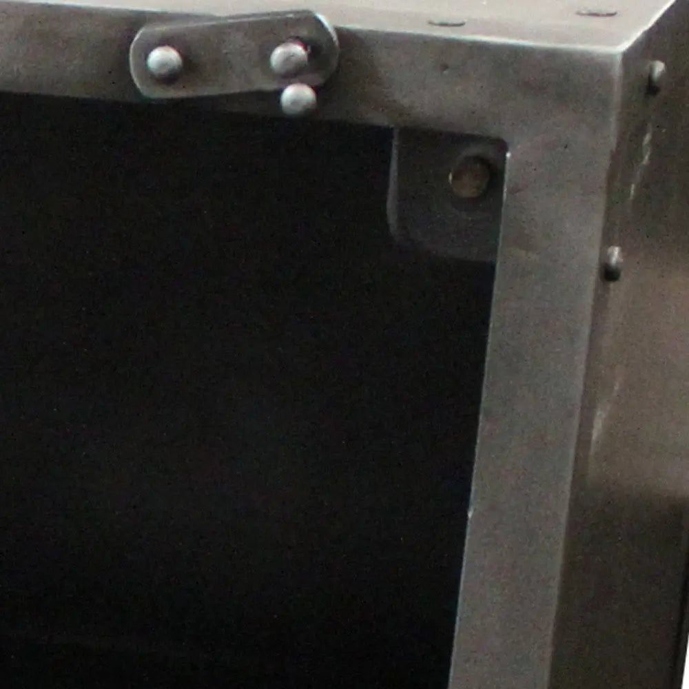 20" Silver Metal Accent Cabinet With Two Shelves - NOBLE HOME INTERIORS