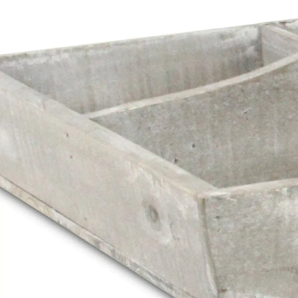 21" Gray Solid Wood Box - NOBLE HOME INTERIORS