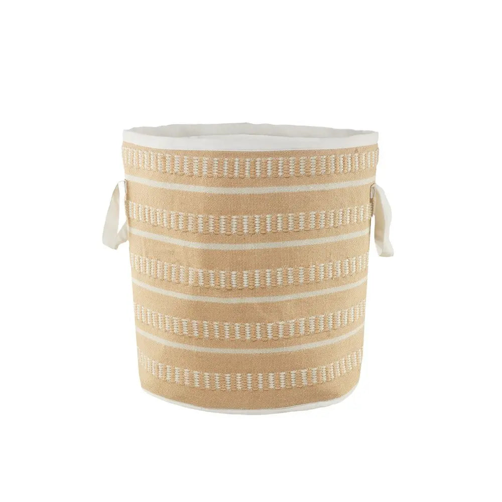 21" Pink Fabric Basket - NOBLE HOME INTERIORS