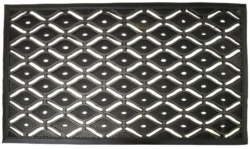 22" X 36" Black Rubber Outdoor Door Mat - NOBLE HOME INTERIORS