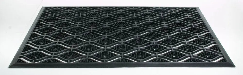 22" X 36" Black Rubber Outdoor Door Mat - NOBLE HOME INTERIORS