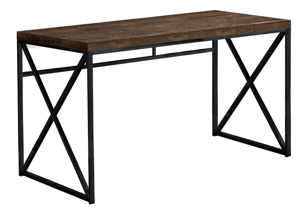 24" Brown and Black Computer Desk - NOBLE HOME INTERIORS