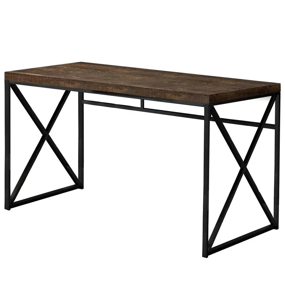 24" Brown and Black Computer Desk - NOBLE HOME INTERIORS