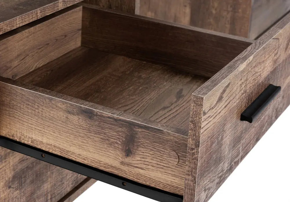 24" Brown and Black With Three Drawers - NOBLE HOME INTERIORS