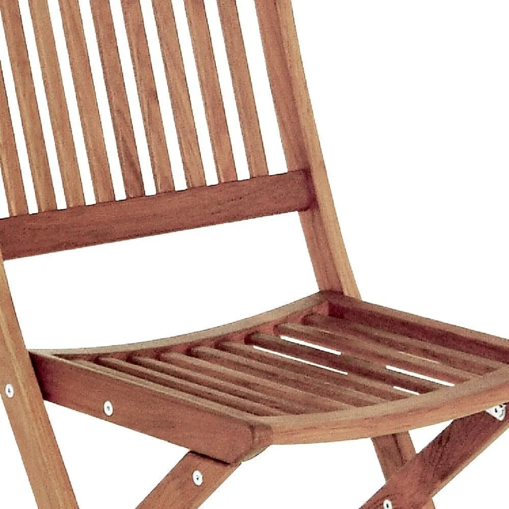 24" Brown Solid Wood Indoor Outdoor Deck Chair - NOBLE HOME INTERIORS