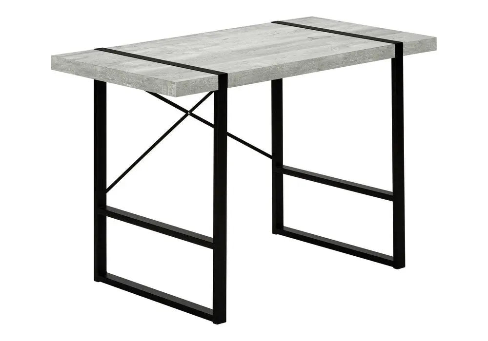 24" Gray and Black Computer Desk - NOBLE HOME INTERIORS