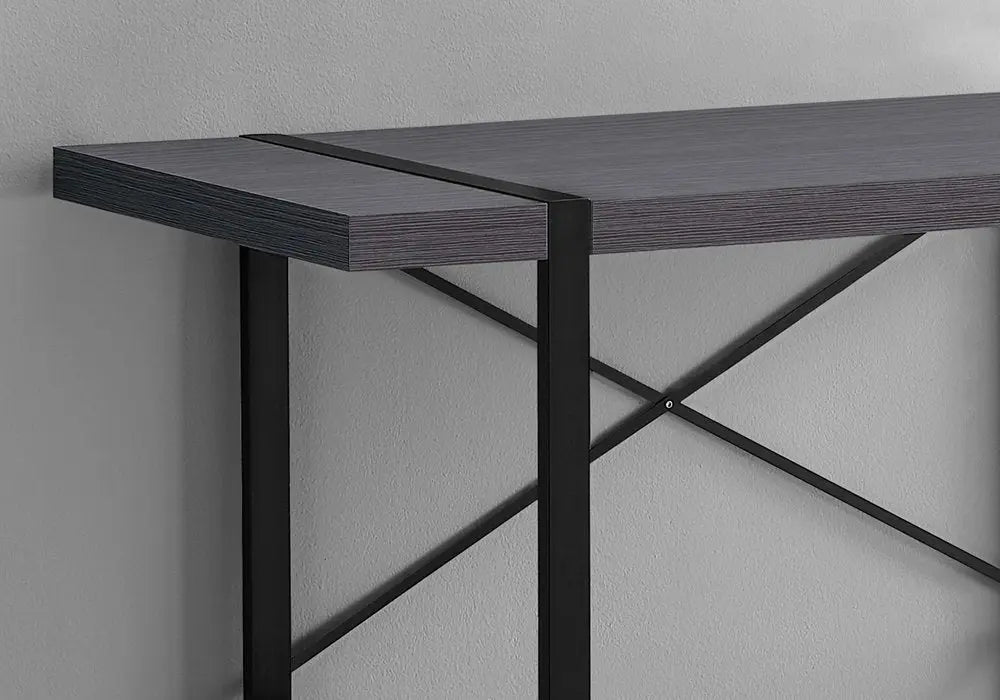 24" Gray and Black Computer Desk - NOBLE HOME INTERIORS