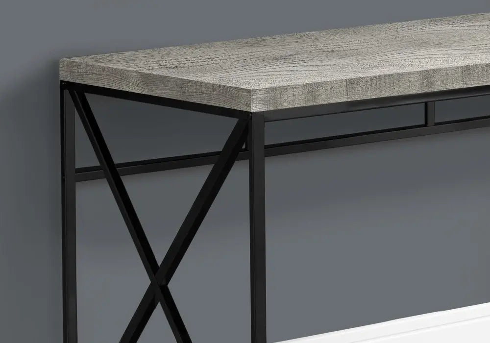 24" Gray and Black Computer Desk - NOBLE HOME INTERIORS