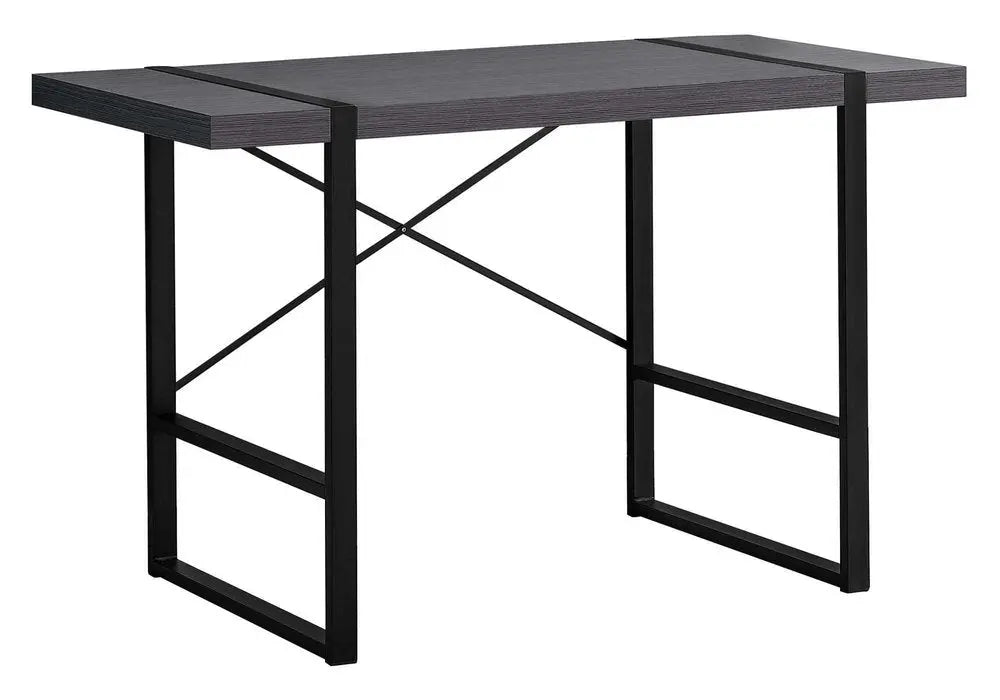 24" Gray and Black Computer Desk - NOBLE HOME INTERIORS