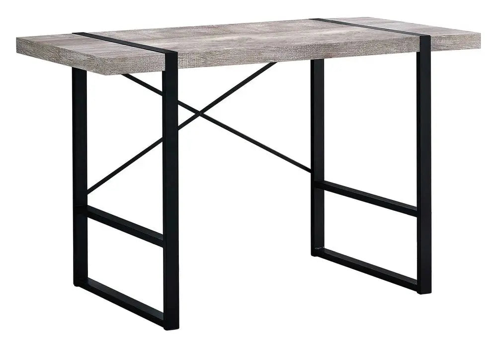 24" Taupe and Black Computer Desk - NOBLE HOME INTERIORS