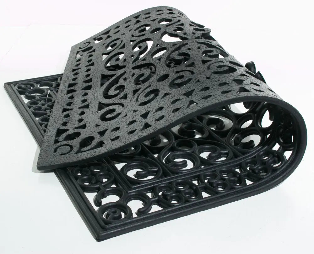 24" X 36" Black Rubber Outdoor Door Mat - NOBLE HOME INTERIORS