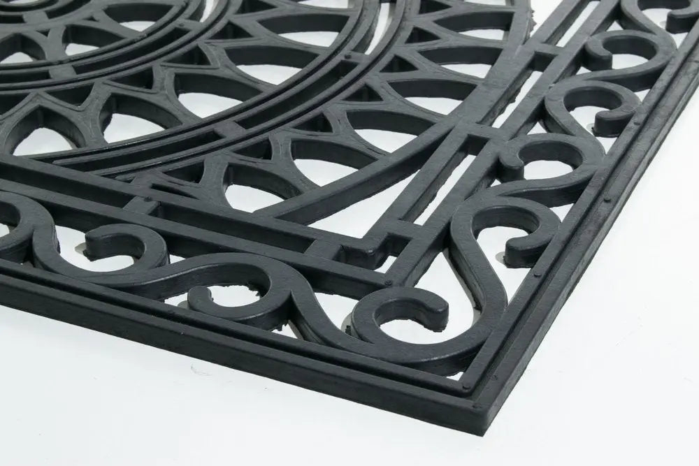 24" X 36" Black Rubber Outdoor Door Mat - NOBLE HOME INTERIORS